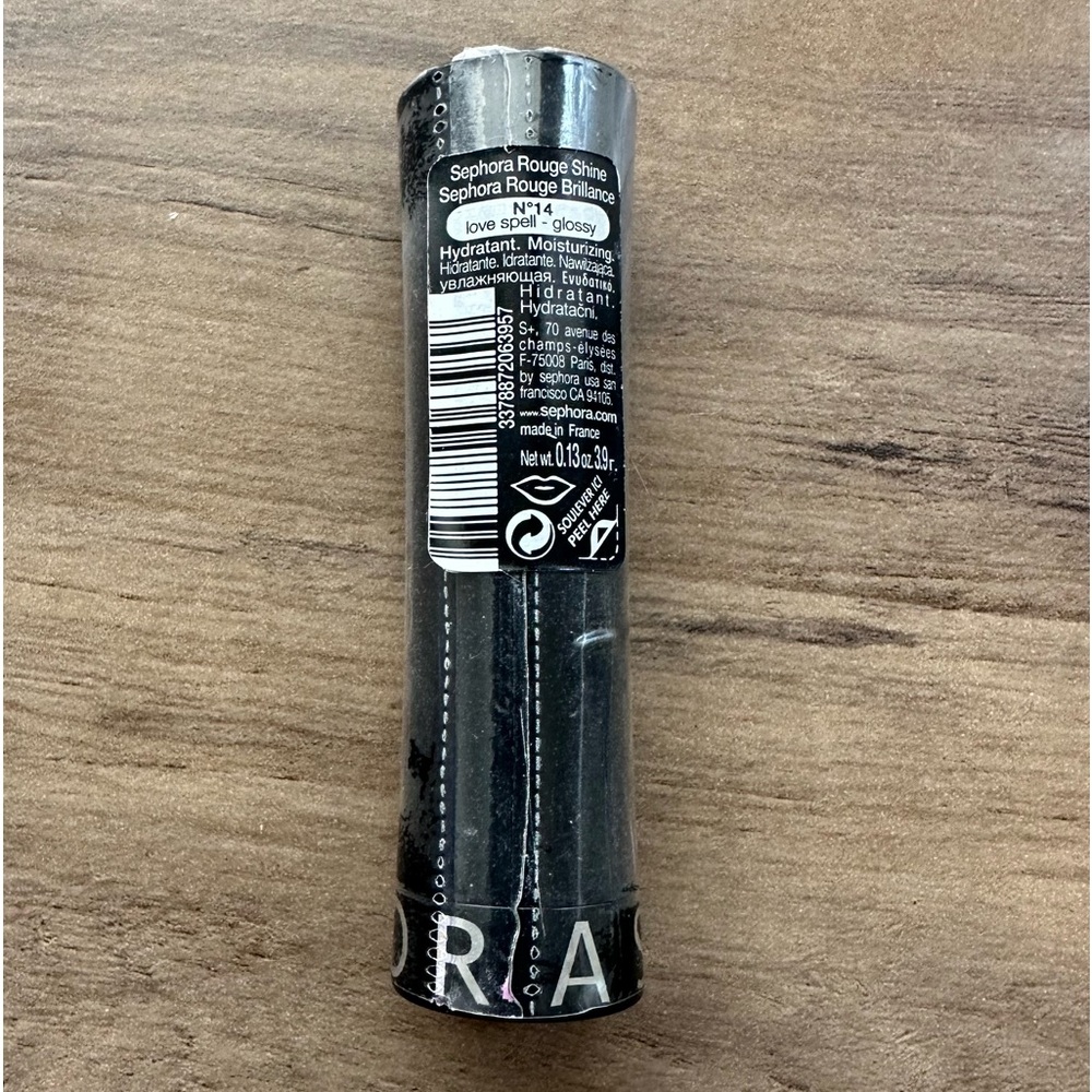 Sephora Rouge Shine Lipstick in “Love Spell”. **Retired** (sealed in cellophane)